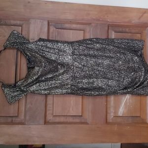 Aqua Off-shoulder Cocktail Dress, M